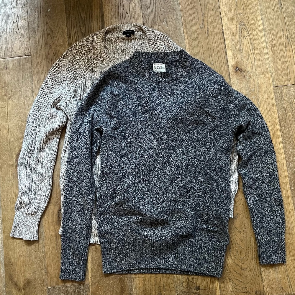 Lot of 2 J. Crew Sweaters XS Cotton Wool